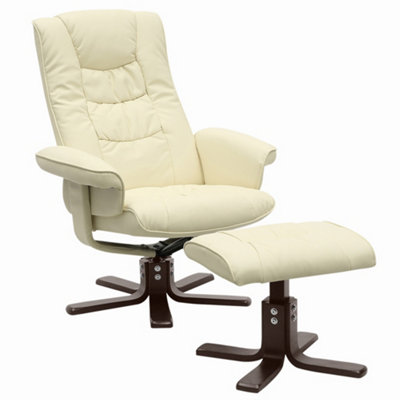 Darphe Ergonomic Executive Beige Office Reclining Chair With Footstool from B&Q