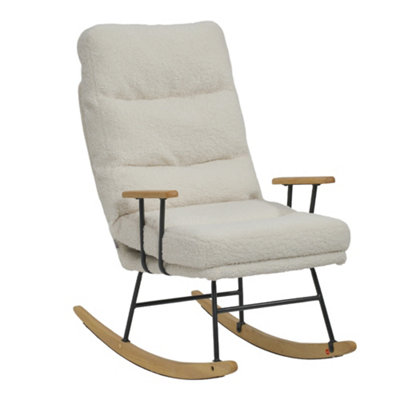 Darphe Sherpa Upholstered Adjustable Rocking Chair from B&Q
