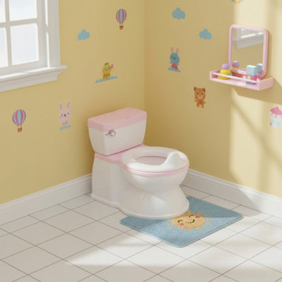 Living And Home Pink Toddler Potty Toilet With Realistic Flushing Sound from B&Q