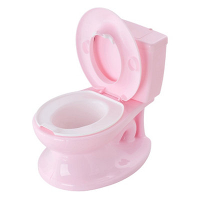 Living And Home Pink Toddler Potty Toilet With Realistic Flushing Sound from B&Q