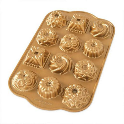 Nordic Ware Bundt Charms Pan Gold from B&Q