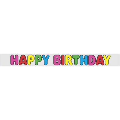 Unique 12Ft Short Fold Foil Birthday Banner from B&Q
