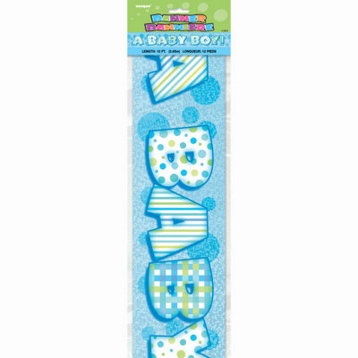 Unique 12Ft A Baby Boy Blue Prism Banner from B&Q