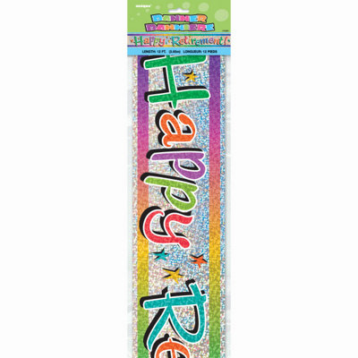 Unique 12Ft Happy Retirement Prism Banner from B&Q