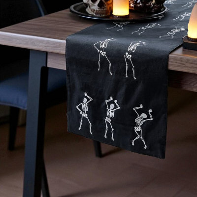 Dancing Skeleton Halloween Table Runner from B&Q