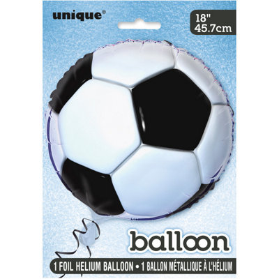 Unique 3D Soccer Round Foil Balloon 18" from B&Q