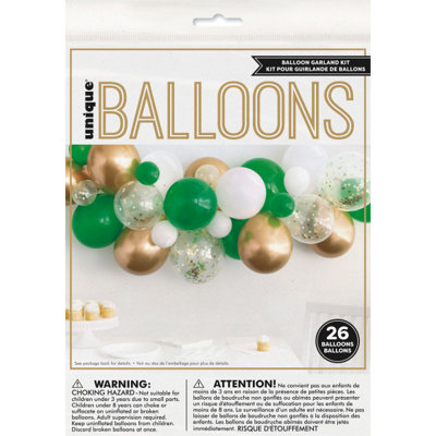 Unique Modern Christmas Assorted Solid And Star Foil Confetti Latex Balloons Arch Kit from B&Q