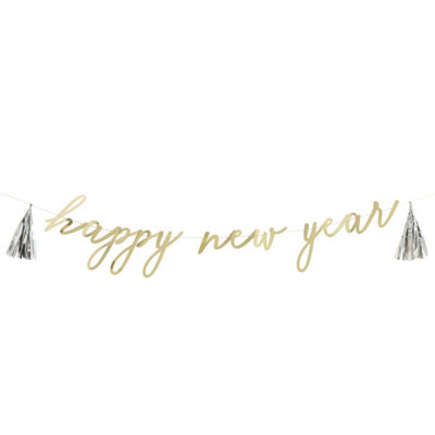 Unique Disco New Year "happy New Year" Diecut Letter Banner from B&Q