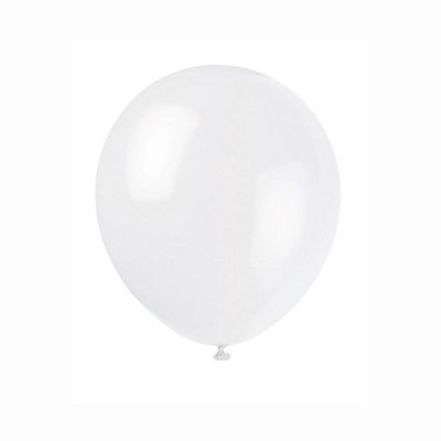 Unique Pack Of 72 5" Snow White Latex Balloons from B&Q