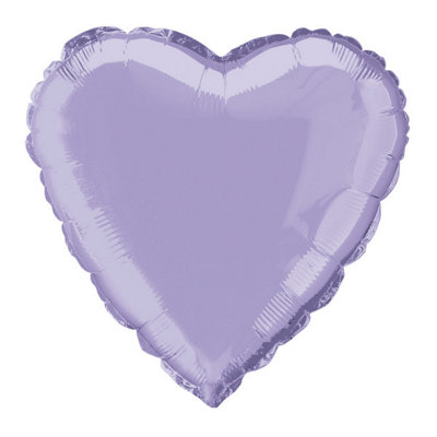Unique Lavender Solid Heart Foil Balloon 18" from B&Q