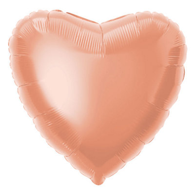 Unique Rose Gold Heart Foil Balloon 18" from B&Q