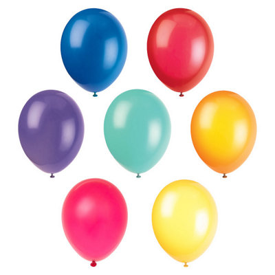Unique Pack Of 10 12" Latex Assorted Balloons from B&Q