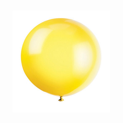 B&Q -  Pack Of 6 Lemon Yellow 36" Latex Balloons