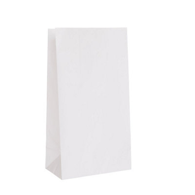Unique Pack Of 12 White Paper Party Bags from B&Q
