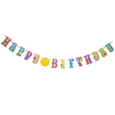 Unique Happy Birthday Jumbo Jointed Banner With Number Stickers from B&Q