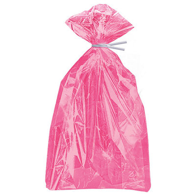 Unique Pack Of 30 Hot Pink Cellophane Bags from B&Q