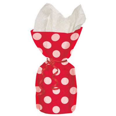 Unique Pack Of 20 Ruby Red Dots Cellophane Bags from B&Q