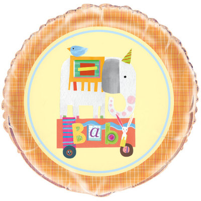 Unique Circus Animal Round Foil Balloon 18" from B&Q
