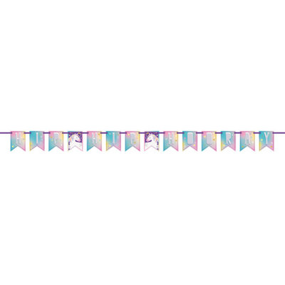 Unique 7Ft Unicorn Party Pennant Banner from B&Q