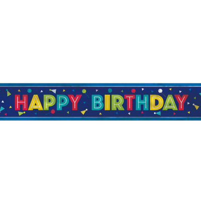 Unique 12Ft Foil Peppy Birthday Banner from B&Q