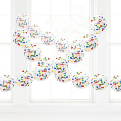 Unique 15 Pieces 12" Confetti Latex Balloon Garland Kit from B&Q