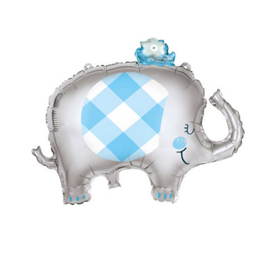 B&Q -  Blue Elephant Giant Foil Balloon 29"