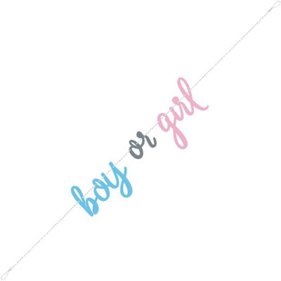 Unique 7Ft Blue Or Pink Gender Reveal Banner