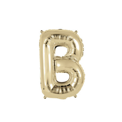Unique Gold Letter B Shaped Foil Balloon 14" from B&Q