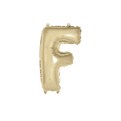 Unique Gold Letter F Shaped Foil Balloon 14" from B&Q