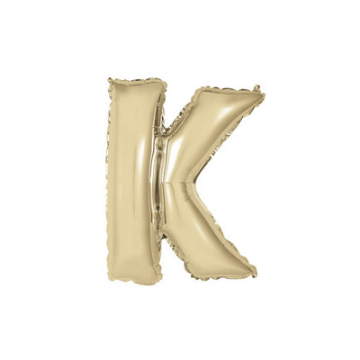 Unique Gold Letter K Shaped Foil Balloon 14" from B&Q