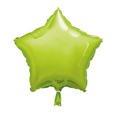 Image of Unique 18" Lime Green Solid Star Foil Balloon