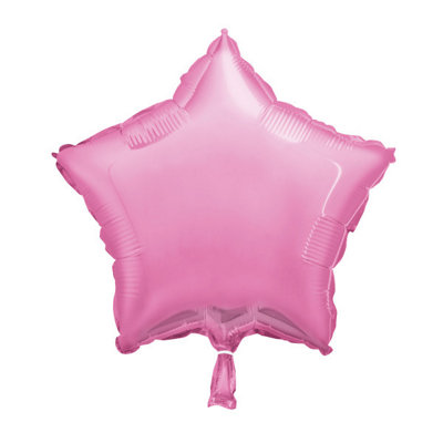 Image of Unique 18" Pastel Pink Solid Star Foil Balloon