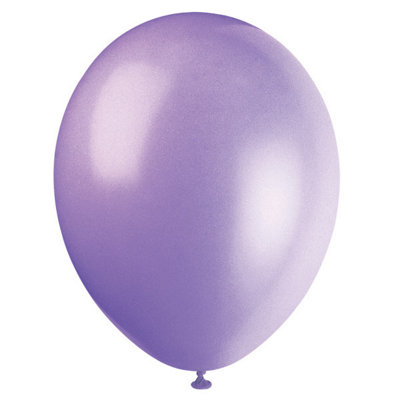 B&Q -  Pack Of 10 Lilac Lavender 12" Premium Latex Balloons