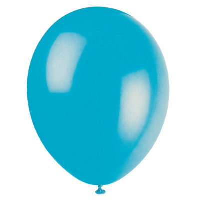 B&Q -  Pack Of 10 Turquoise 12" Premium Latex Balloons