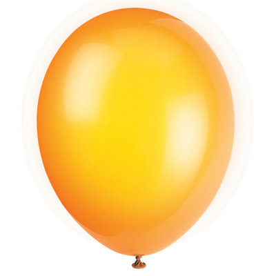 B&Q -  Pack Of 10 Citrus Orange 12" Premium Latex Balloons