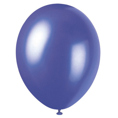 Unique Pack Of 8 Electric Purple 12" Premium Pearlized Balloons from B&Q