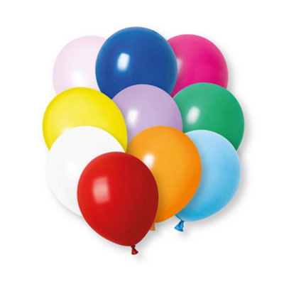 Unique Pack Of 10 Assorted Coloured 12" Premium Latex Balloons from B&Q