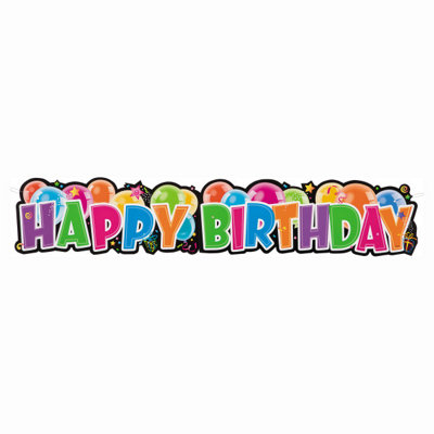 Unique 4.5Ft Happy Birthday Giant Jointed Banner from B&Q
