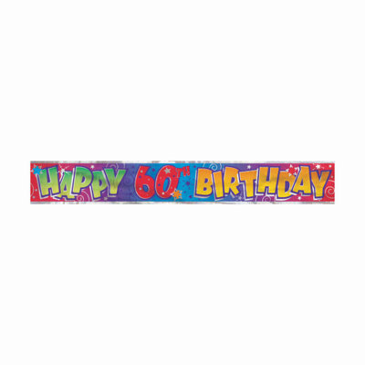 Unique 12Ft Foil Age 60 Birthday Banner from B&Q