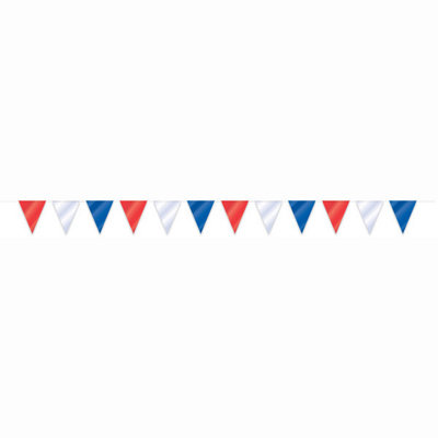 Unique 32Ft RedWhite & Blue Flag Pennant Banner from B&Q
