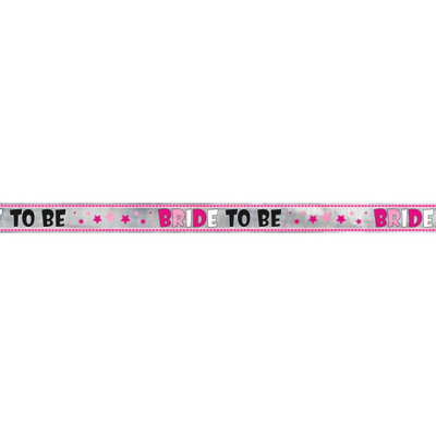Unique 12Ft Long Fold Foil Pink Stars Bride To Be Banner from B&Q