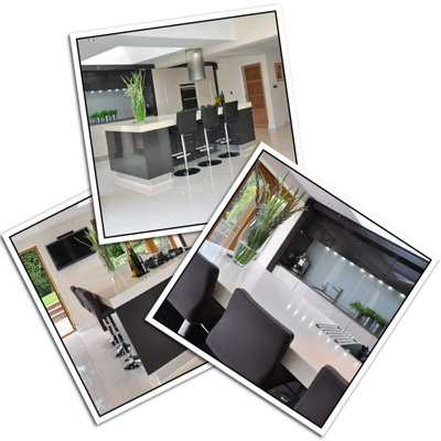 Atlantic Lush Chrome Stool Black & Chrome Legs from B&Q