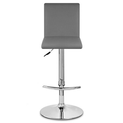 B&Q -  Deluxe High Back Stool Grey & Chrome Legs