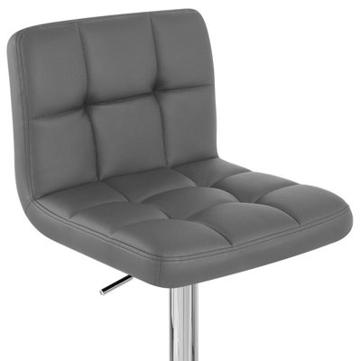 Atlantic Grid Bar Stool Grey Chrome Legs from B&Q