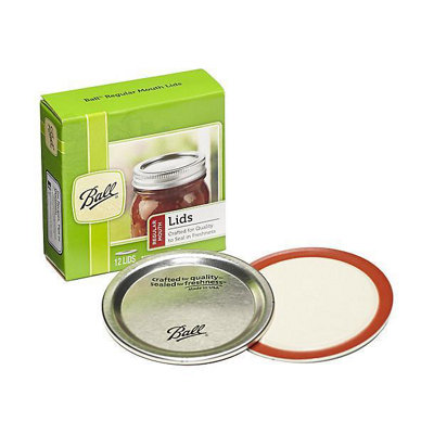 Ball Mason Jars Ball Replacement Regular Mouth Jar Lids Pack Of 12 Durable Sealing Lids 1440004000 from B&Q