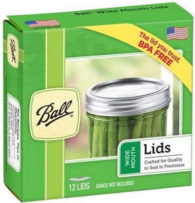 Ball Wide Mouth Replacement Lids 12 Pack For Mason Jars from B&Q