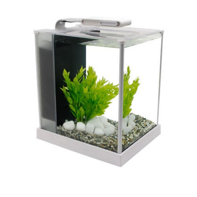 Fluval Spec Aquarium 10L Gloss White Led Light Hagen Fish Tank from B&Q