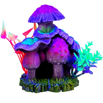B&Q -  Iglo Mushroom House 6 Led Aquarium Decor