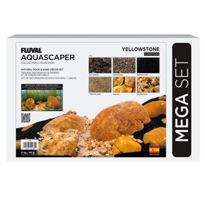 Fluval Yellow Stone Rock Aquarium Fish Tank Aquascaper Mega Kit Decoration from B&Q