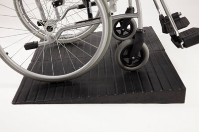 The Ramp People Rubber Threshold Ramp 78mm Kerb RampPair  Wheelchair Ramp from B&Q